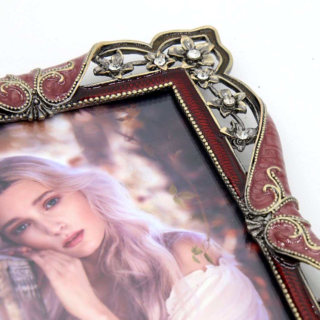 Amazon.com - LXZ Vintage Retro Brass Plated Metal Picture Frame