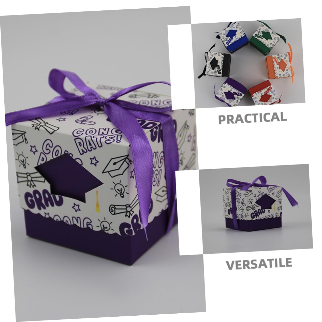LIFKOME 50stücke Abschlussgeschenkboxen Süßigkeiten Und Snackverpackungen Für Abschlussfeier Dekorative Candy Boxes Für Graduationspartys Vielseitige Party-goodies