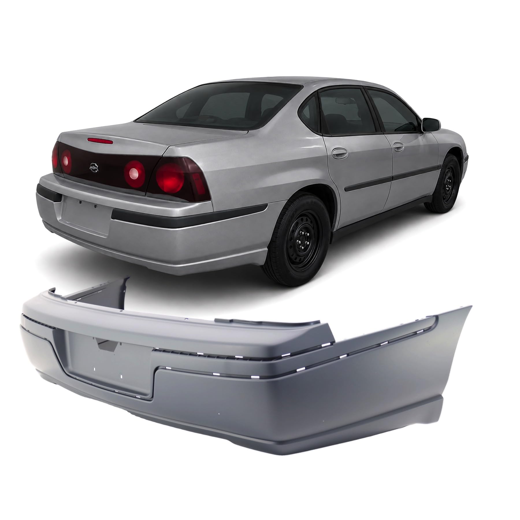 FitParts Compatible with Chevrolet Impala 2000–2004 Rear Bumper Cover