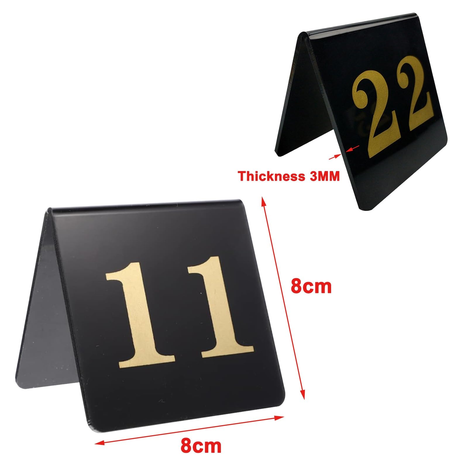 Stapelbare Tischnummern, Restaurant Hochzeit Sitzkarte, Platzkarten Mehrweg | Doppelseitig Zahlen Acryl Tischschild, 1-25 Tisch Zahlenkarte, Tischkarten for Party Bankette Bars
