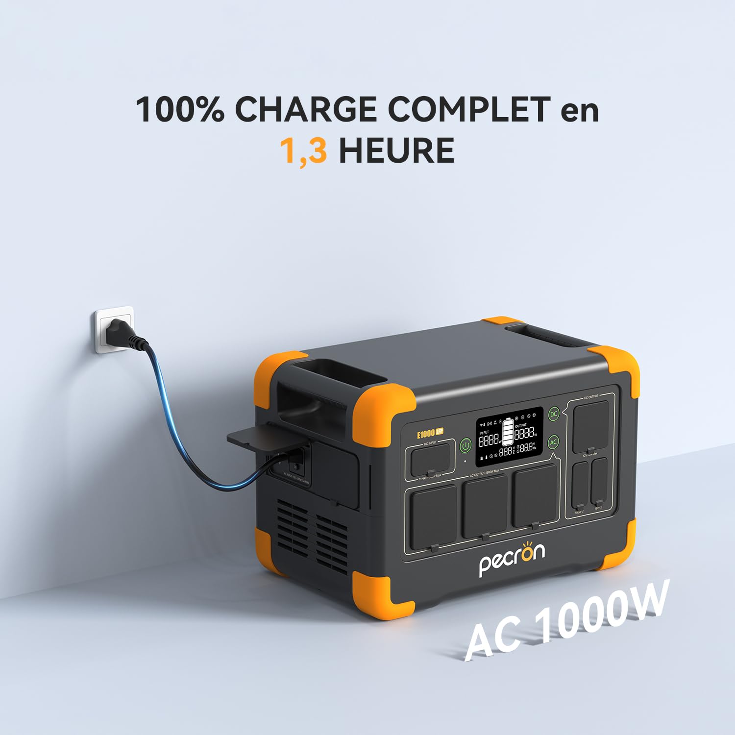pecron Powerstation portatile E1000LFP, batteria di riserva LiFePO4, 1800 W AC/100 W USB-C, generatore solare per casa, campeggio, camper, emergenza