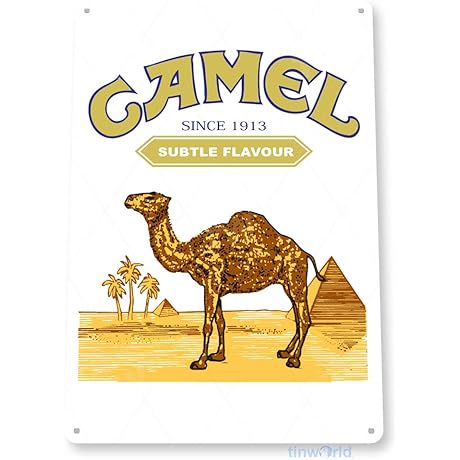 Camel Cigarettes Products Tin Signs Tobaccotin Poster 12 X 8 Inches