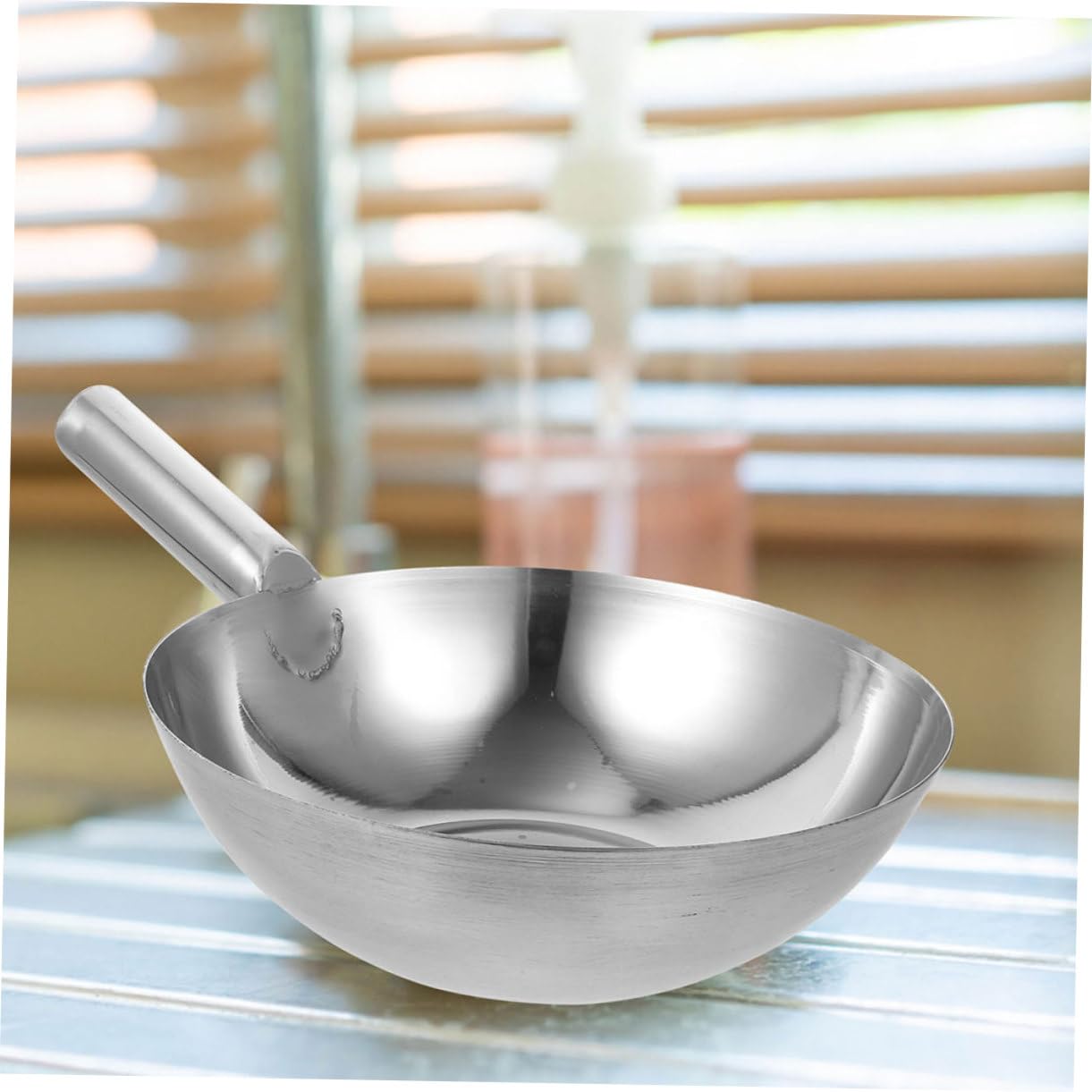 ERINGOGO Schöpfkelle und Dicker Konstruktion Multifunktionale Küchenwasserschöpfkelle Platzsparend und Robust Edelstahl mit Langem Griff für Haushalt und Garten