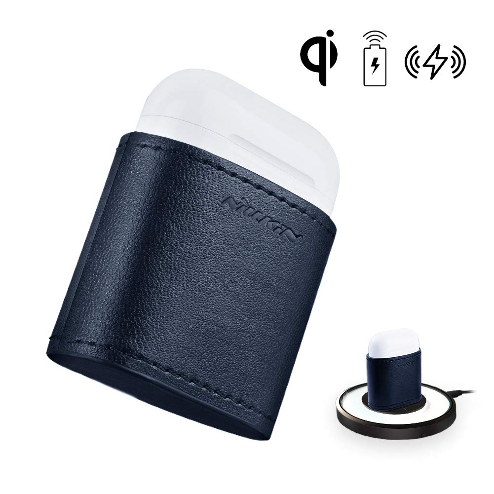 AirPods Wireless Charging Case, PU Leather Shock Proof