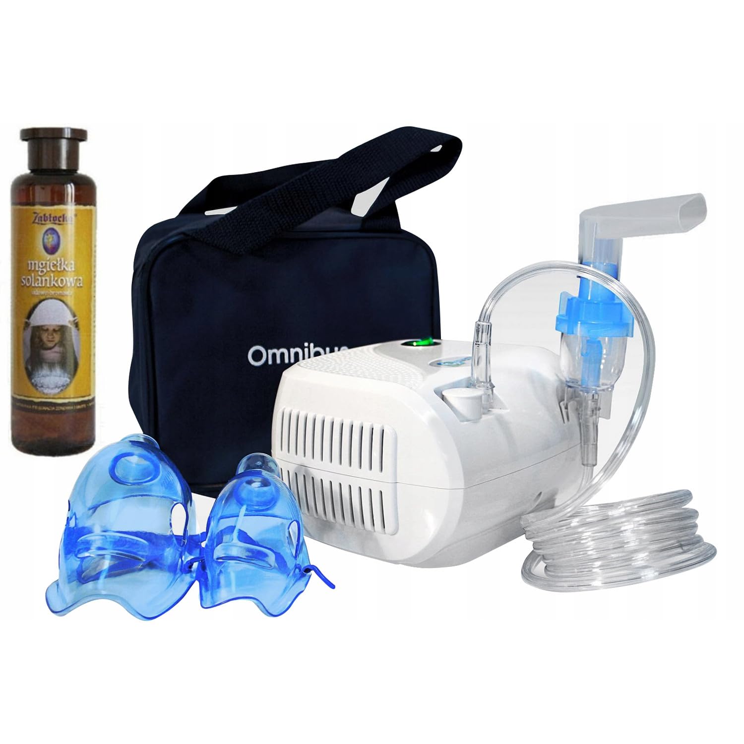 Omnibus BR-CN116 Inhaliergerät + Kochsalznebel Inhalator Aerosol Therapie Vernebler Inhalation Kompressor