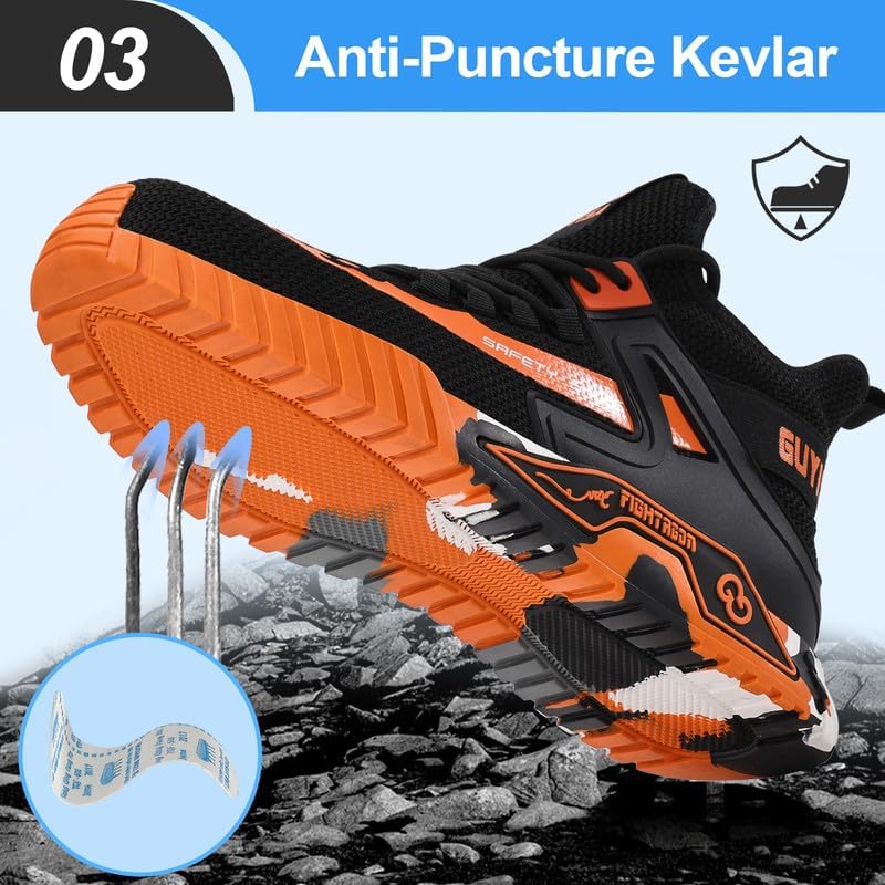 Steel Toe Shoes for Men Work Safety Industrial Protective Men’s Work Shoes for Construction Comfortable Lightweight Warehouse Factory - Image 5