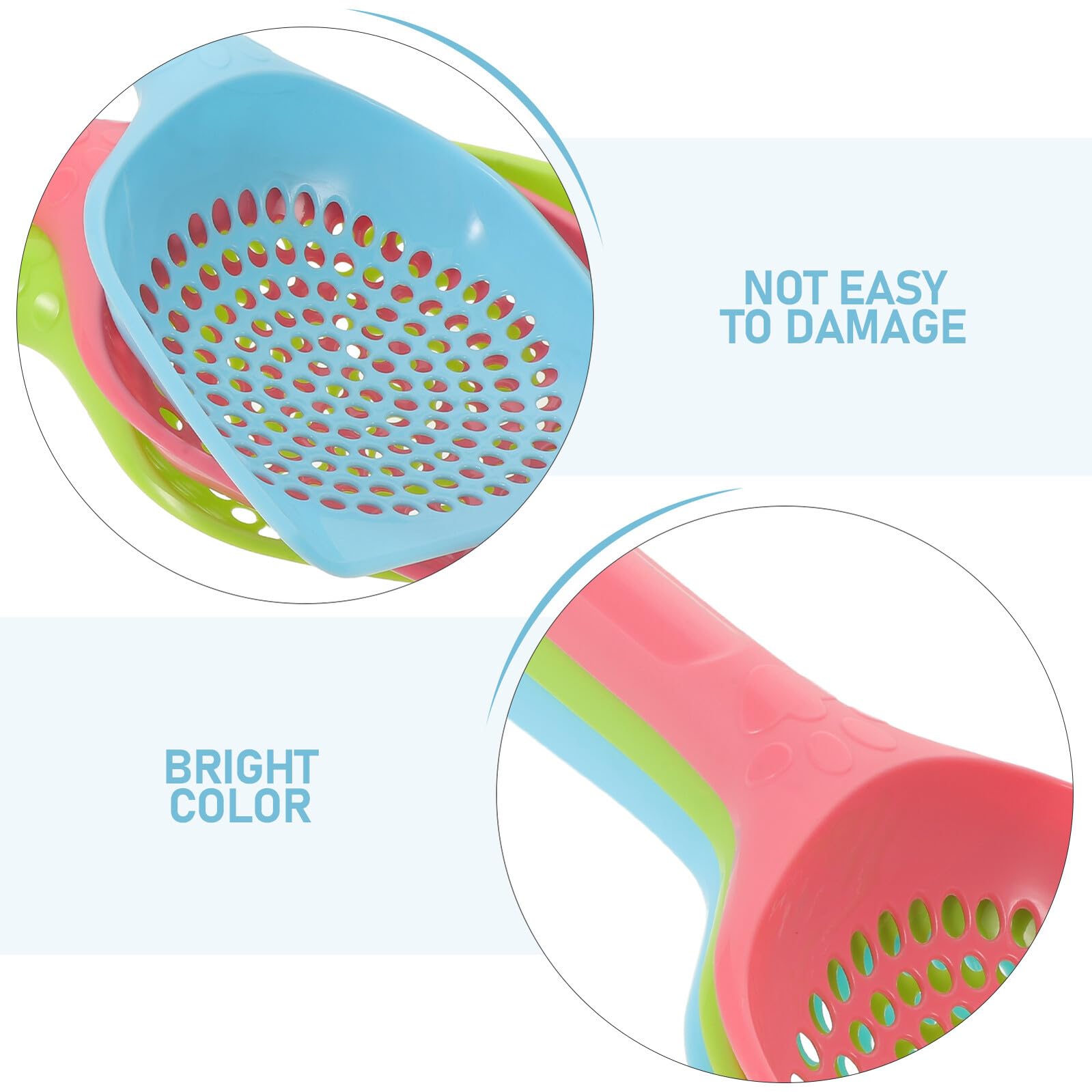 BESTonZON 15 Pezzi Paletta Lettiera Gatti e Cani in Plastica con Rete Fine per Setaccio Lettiera Ergonomica e Resistente per Piccoli Animali e Pulizia Quotidiana Effiace