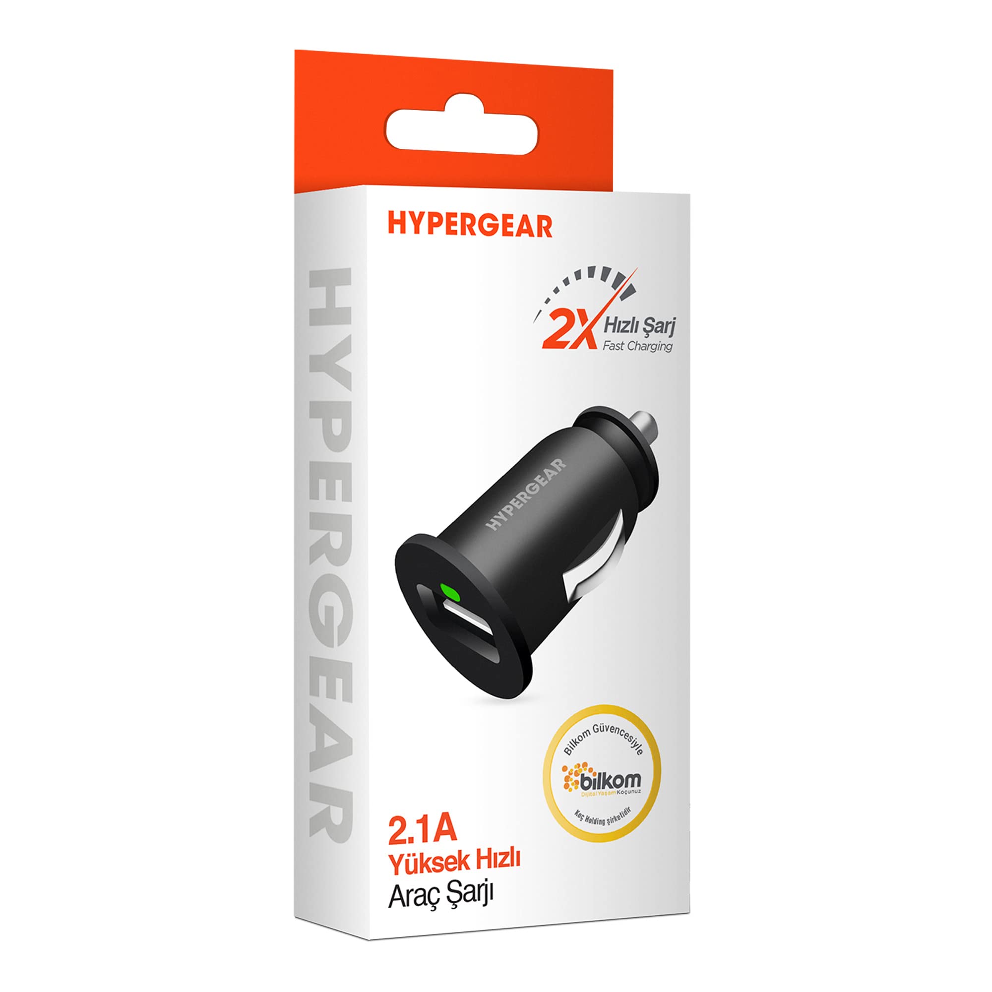 Hypergear 10W USB-A 2.1A Tekli Araç Şarjı, 2.1A, Siyah
