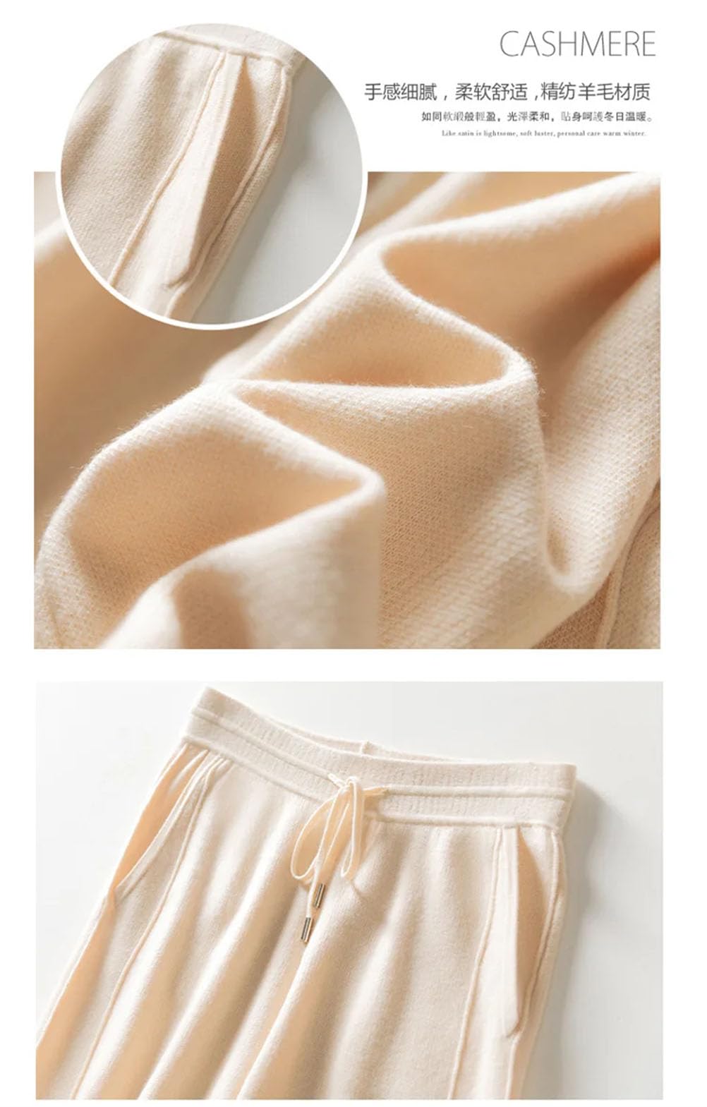 Pantaloni da donna a gamba larga casual dritti larghi pantaloni lunghi a vita alta morbidi pantaloni caldi