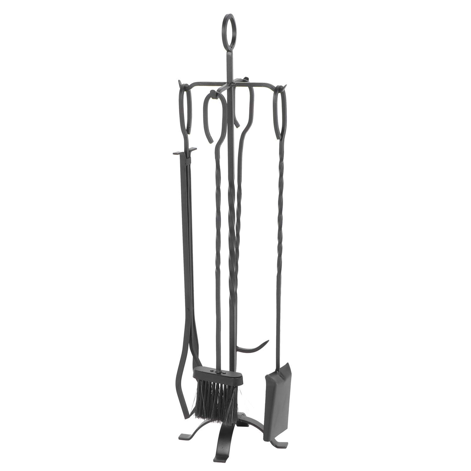 Focolare, Spazzola per caminetto, Strumenti per caminetto Neri più stabili Utensili per caminetto Perfetti Pinze per caminetto, Ferro Funzionale e Decorativo per camini a Gas A Leg
