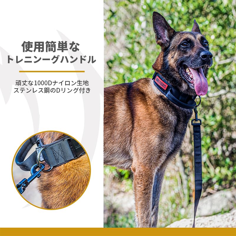大型犬用首輪 Amazon | OneTigris 犬 首輪 大型犬 犬用首輪 ハンドル付き 着脱
