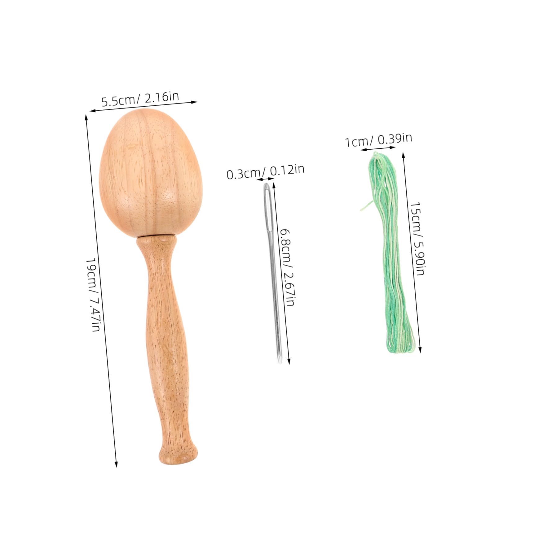 Kit de Zurcido Forma de Huevo para Principiantes y Expertos | 1 Juego, Madera Plástico Metal, Almacenamiento de Aguja, Reparación de Daños en Lana y Vaqueros Color Aleatorio