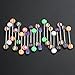 ROSENICE 20pcs Colorful Women Tongue Ring Bar Stud (Random Color)