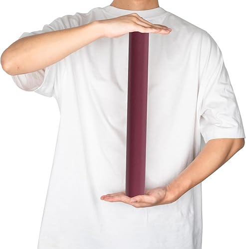 Miniatura 6 de RUSPEPA Papel de regalo rojo vino de color sólido, mini rollo, para Navidad, boda, cumpleaños, ducha, felicitaciones y vacaciones, 17.5 pulgadas x