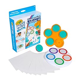 Crayola Color Wonder Mess Free Fingerpaint & Stamper Kit, Safari Stamps for Kids, Color Reveal Ink, Toddler Activity, Gifts, 3+