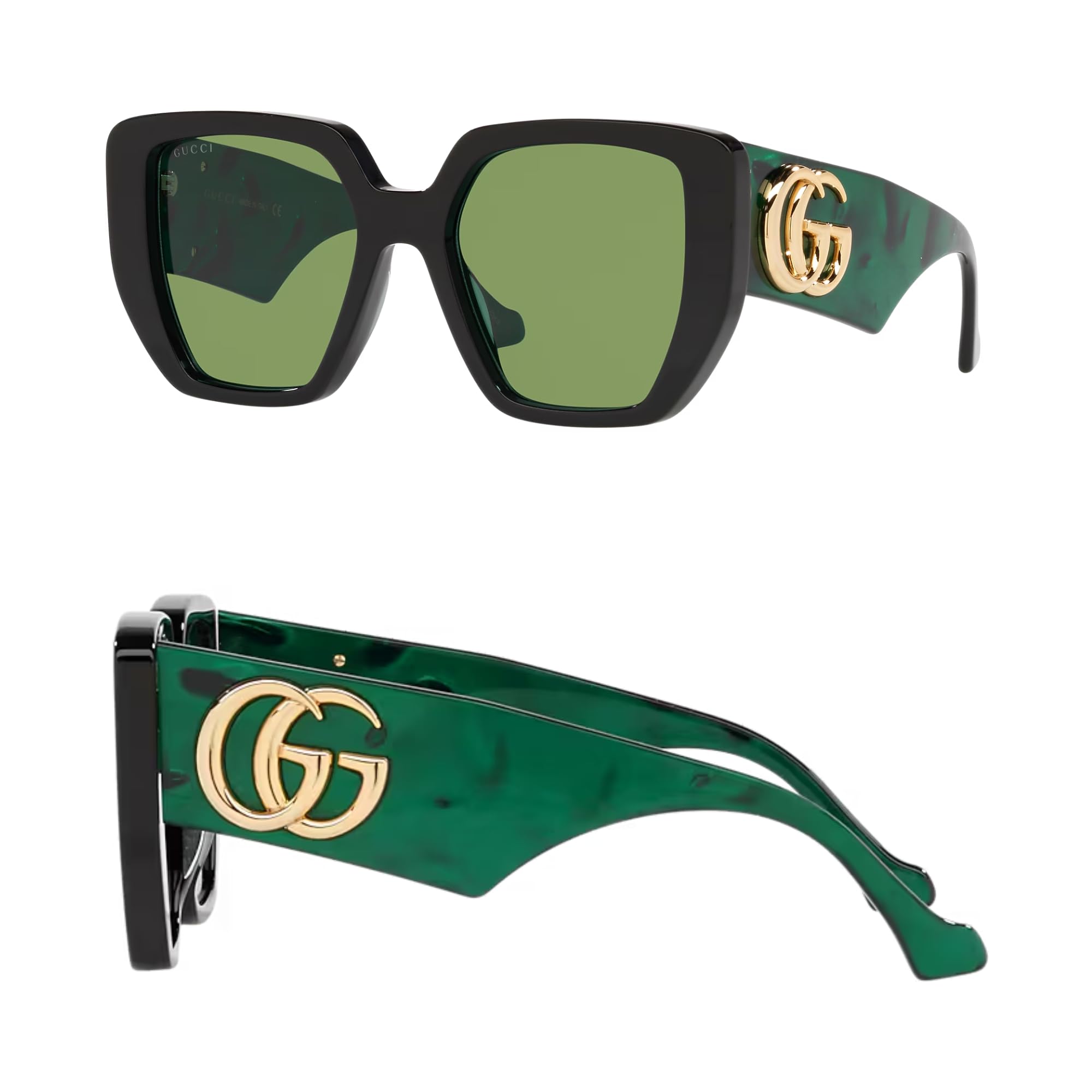 GG 0956S Oversize Gemetric Shape Sunglasses + Bundle with eSHADES Luxury Eyewear Kit