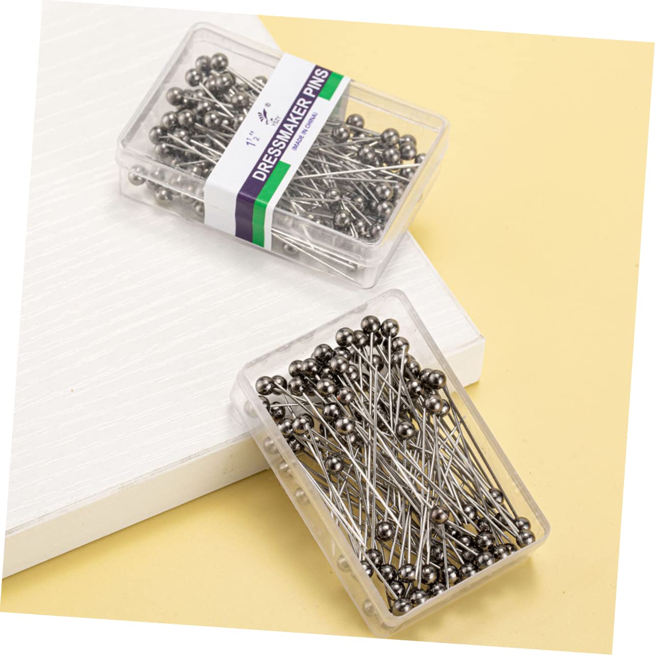 SHINEOFI 2000pezzi Spilli Da Cucito Eleganti Con Testa Piena Per Decorazioni e Progetti Fai Te Di Spilli Per Bouquet e Abbigliamento