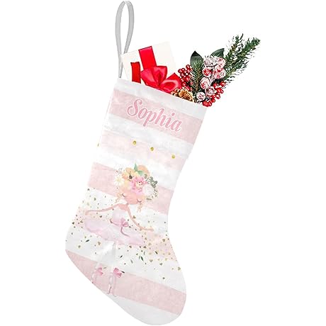 Captivating Pink Ballerina Christmas Stockings