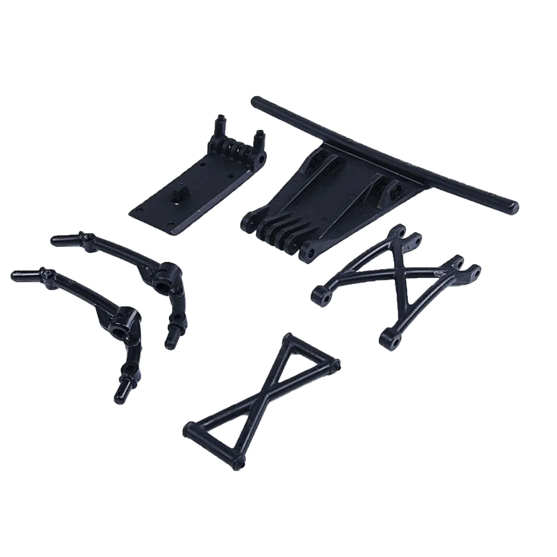 FLMLF Front Anti-Collision Bumper Set Black for 1/5 HPI ROFUN ROVAN KM Baja 5B Upgrade 5SC RC Car Parts