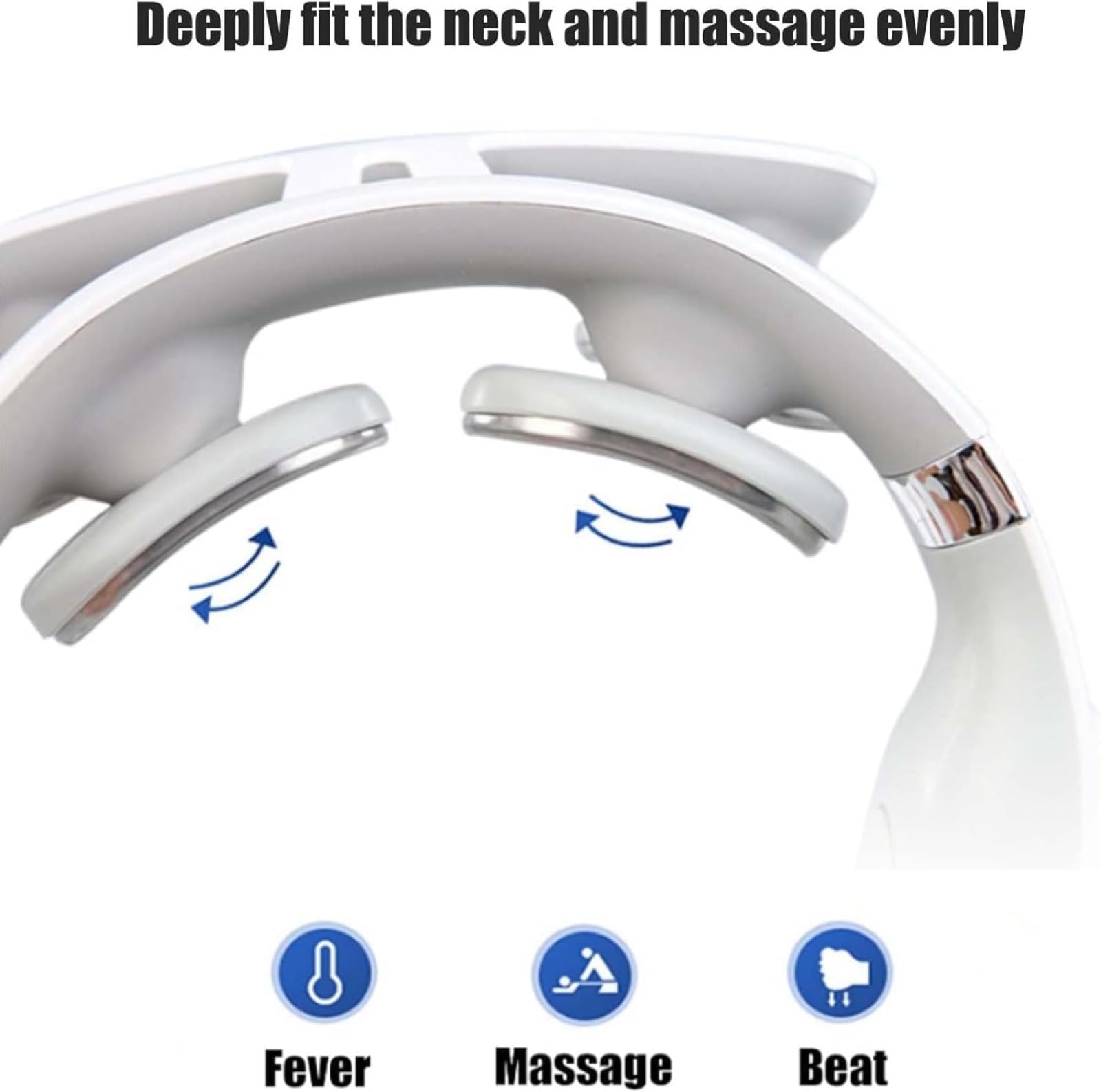Masseur de cou et d'épaules, acupression à quatre têtes avec chauffage, 14 niveaux de massage, rechargeable pour une utilisation à tout moment