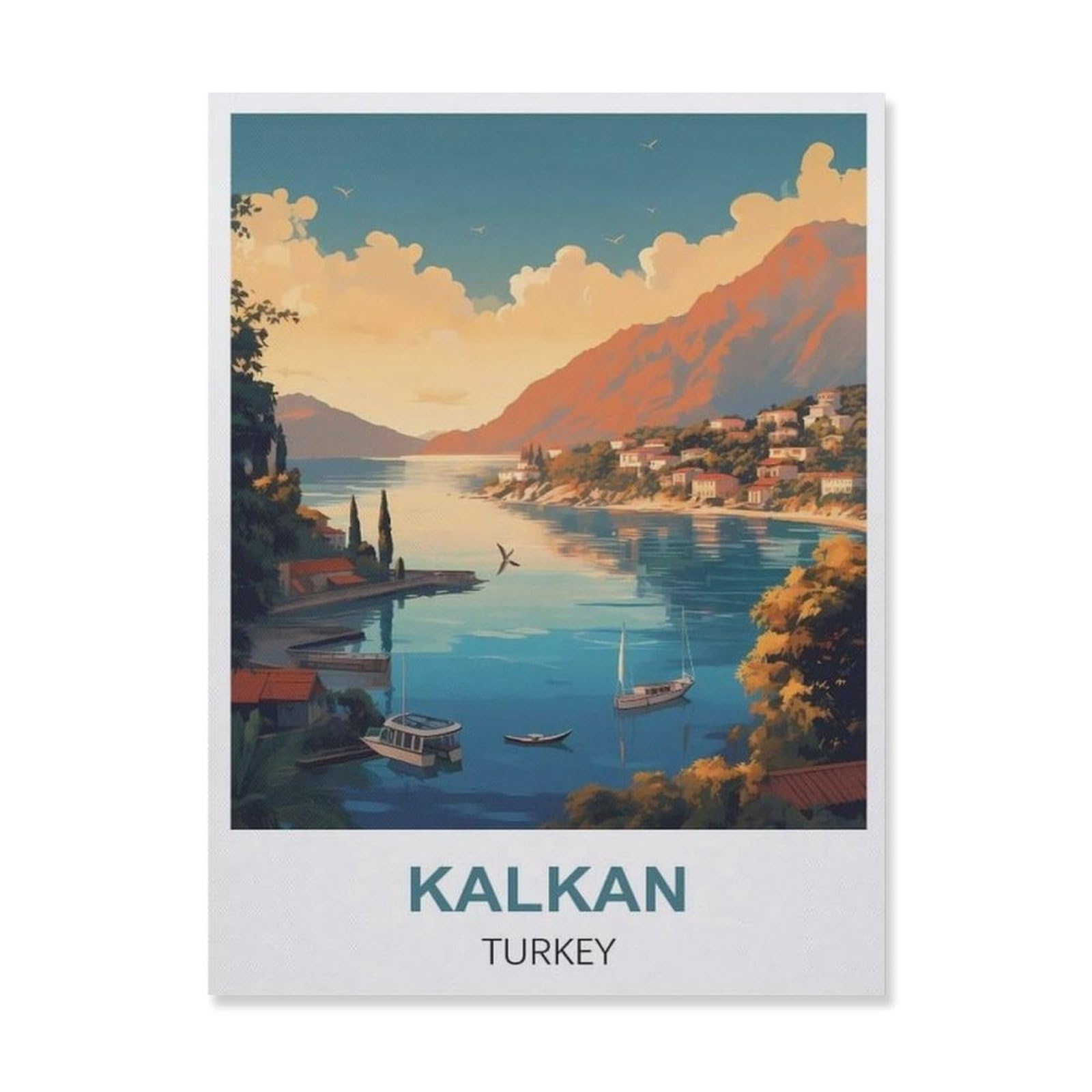 Funny Metal Tin Signs，Kalkan Turkey(15x30cm）