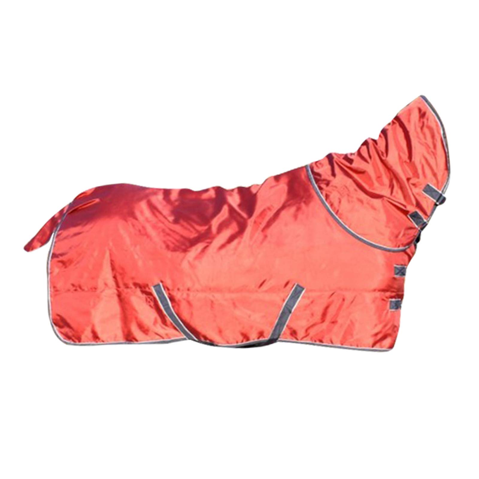 Coperta invernale per cavalli, impermeabile, per esterni, morbida, invernale, con cavallo (rosso, 140 cm)