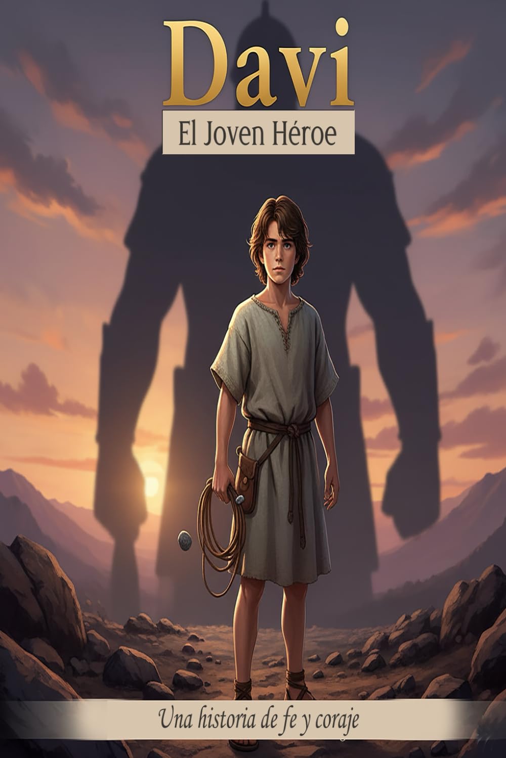 David el Joven Héroe: Un Libro Interactivo para Colorear de Héroes de la Biblia
