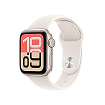 Apple Watch SE 3 GPS, Cassa 40 mm in alluminio galassia con Cinturino Sport galassia – S, M