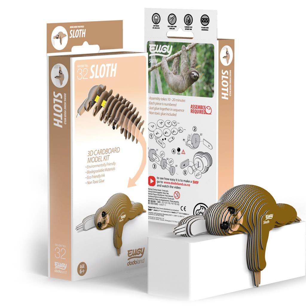 EUGY 032 Perezoso. Eco-Friendly 3D Paper Puzzle