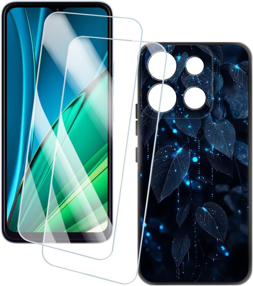 2 Pack Screen Protector + Case