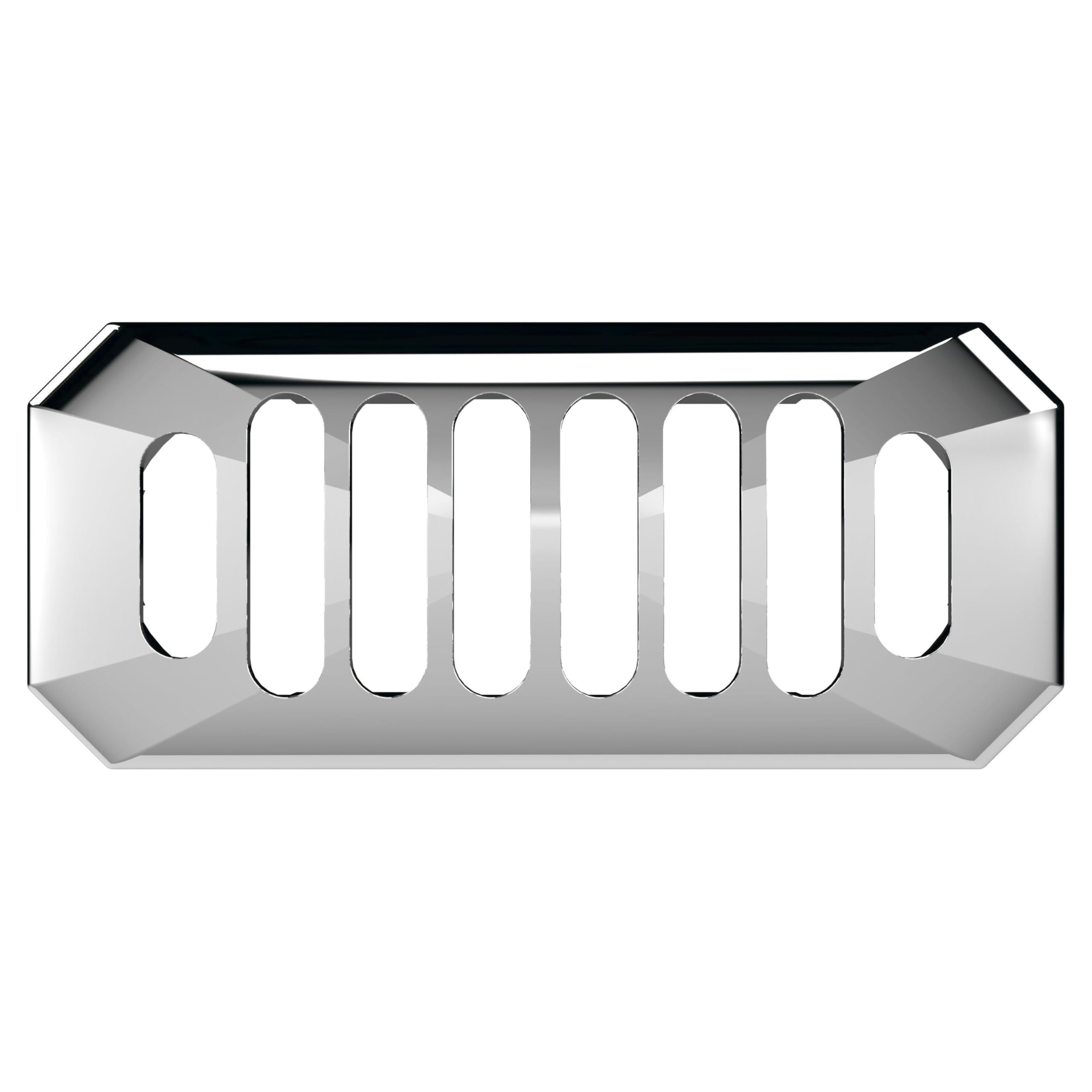 Balterley Ceramic Accessories Traditional Grill Overflow Cover - 26Mm X 50Mm - Chrome