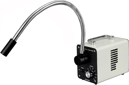 AmScope Iluminador ligero del microscopio del cuello de cisne de la fibra óptica del LED de LED-20WS 20W LED