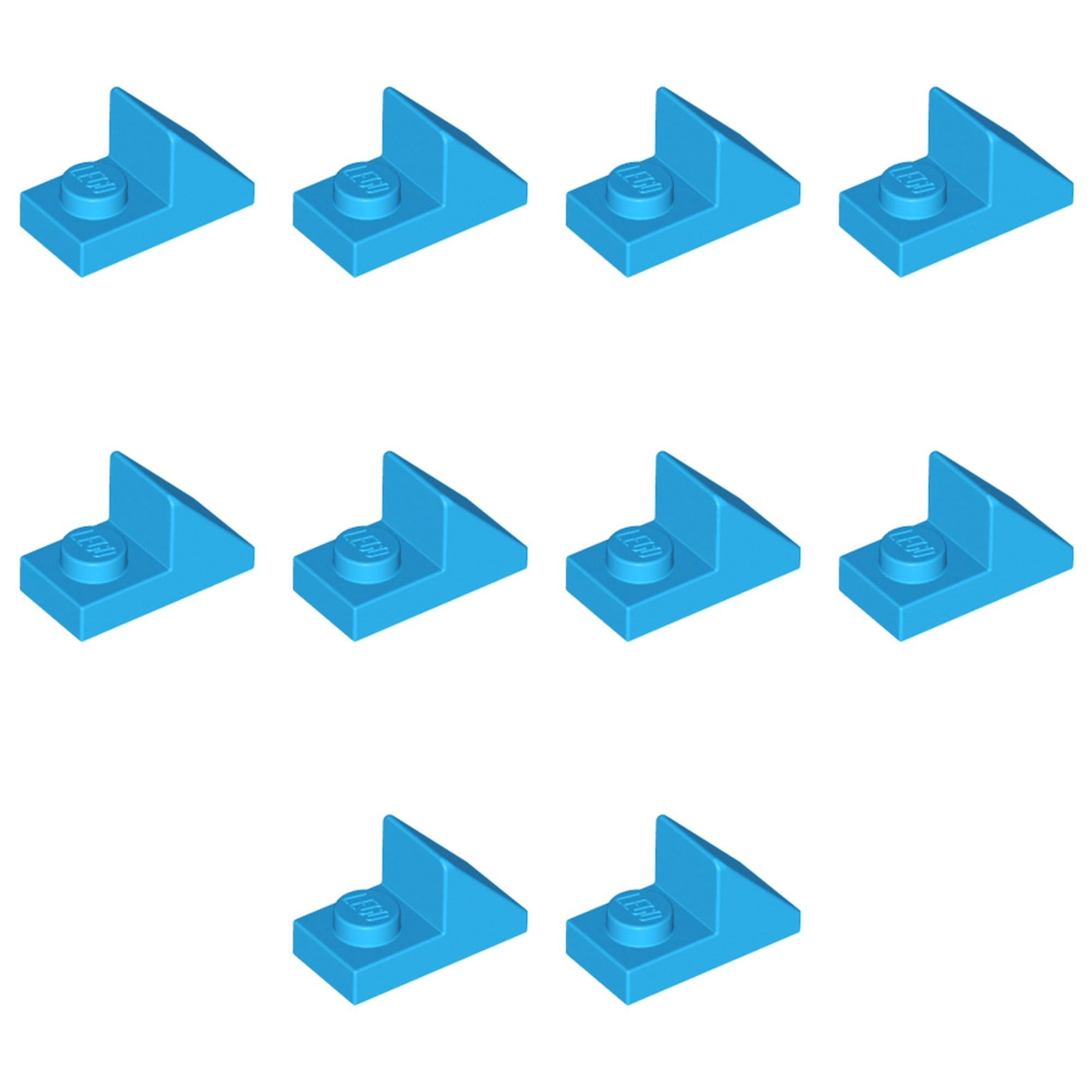 LEGO Slope 45 2 x 1 with 2/3 Cutout, Part 92946 (Dark Azure, 5, Bricks) — image 1