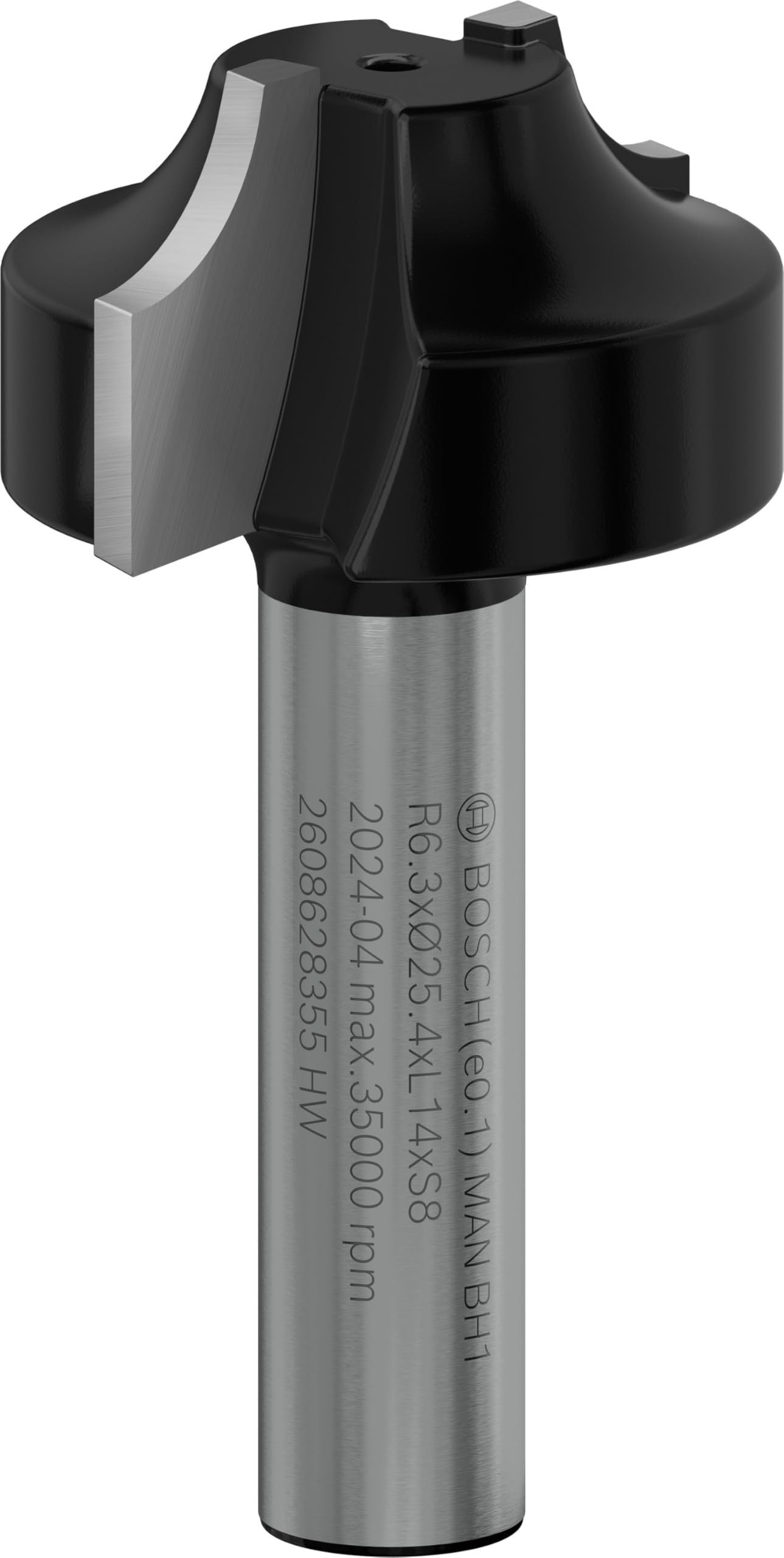 Bosch 2608628355 aksesuarı profil freze e 8 mm, R1 6,3 mm, D 25,4 mm, L 14,3 mm, G 46 mm