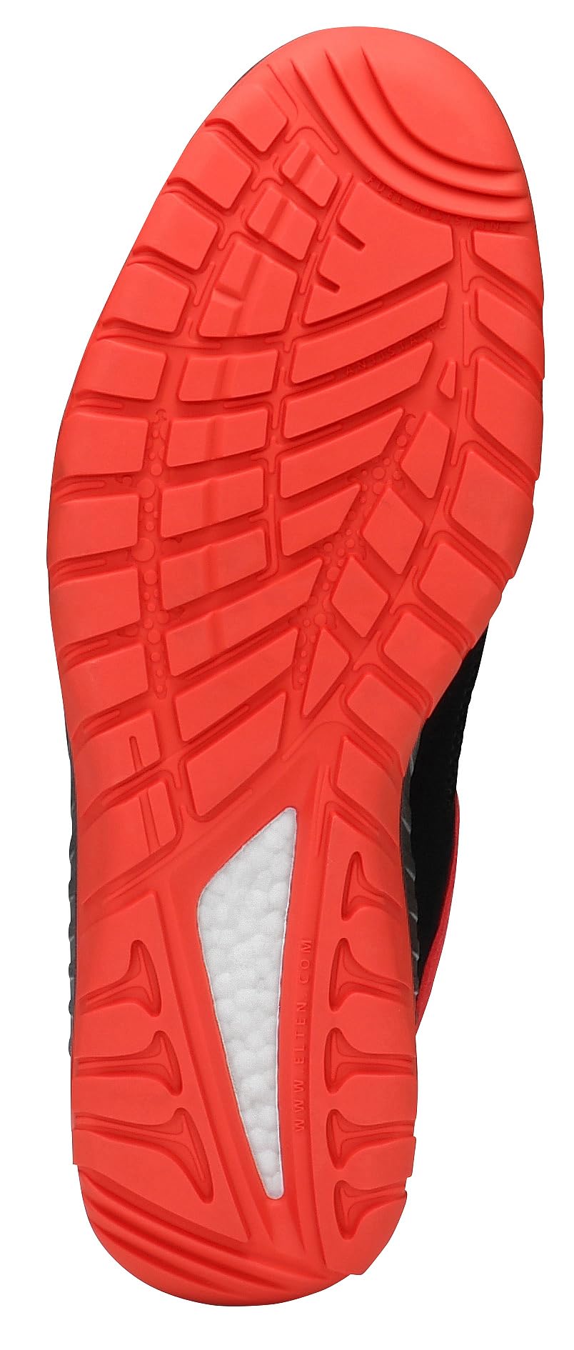ELTEN Lonny red Low ESD S1PS, buty ochronne dla kobiet i mężczyzn, tekstylne, stalowe noski, lekkie, sportowe 43, czarno-czerwone