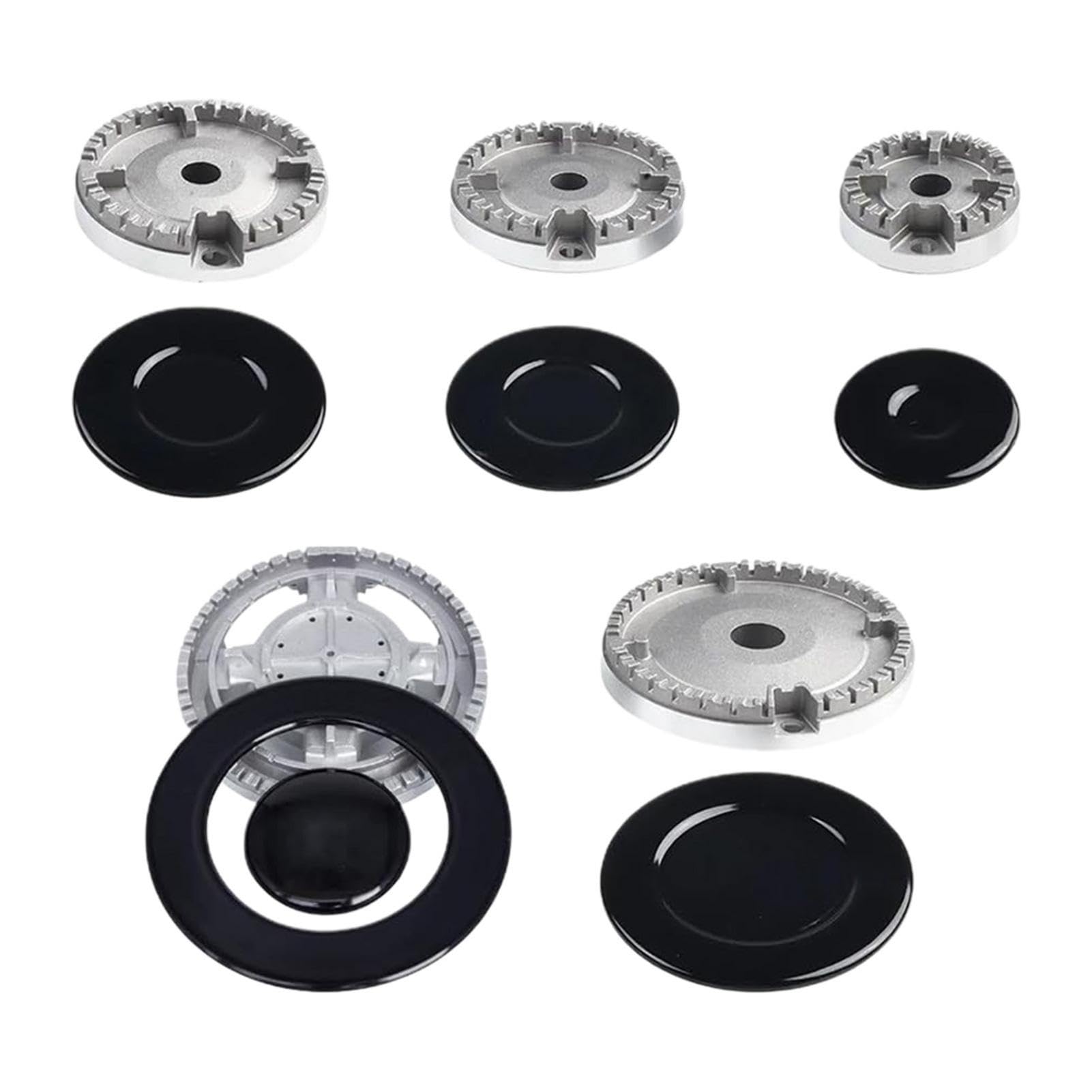 Couvercle de brûleur de table de cuisson, ensemble de chapeaux de cuisinière | 11 pièces/ensemble couvercle de brûleur facile à monter,Couvercles de table de cuisson robustes pour dessus de cuisinière