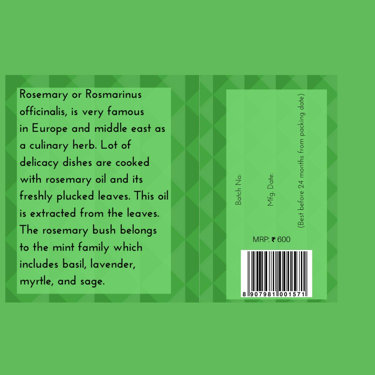 Rosemary and peppermint essential oil oicor combo | 30 mL each pack. Pure Non -specified Rosemary and peppermint essential oil oicor combo | 30 mL each pack. Pure Non -specified