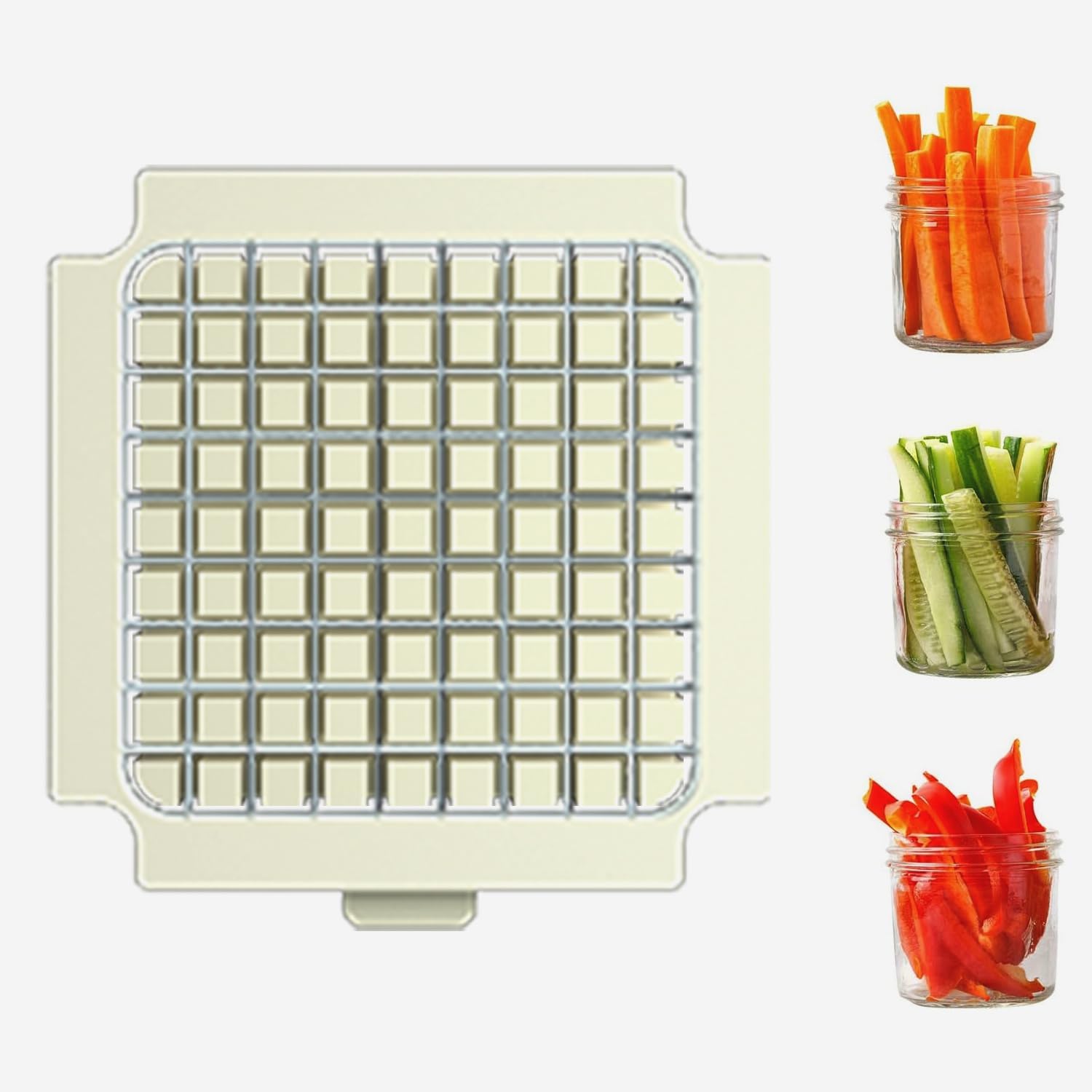 YOTAN Electric French Fry Cutter,French Fry Cutter Stainless Steel with 1/2 & 3/8 Inch Blade,Commercial and Household Electric Fry Cutter,Potato Slicer,Use for Potatoes,Onion,Cucumbers,Apples