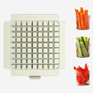 YOTAN Replacement Chopper 3/8 Blade, Commercial Vegetable Chopper Dicer Stainless Steel Blade and Pusher Block for Fruit Cutting Machine Tomato Onions Carrots Electric French Fries Cutter