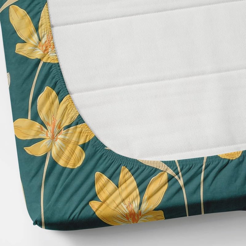 Image of Florida Polycotton Bedsheet (Reeva Green, Super King)