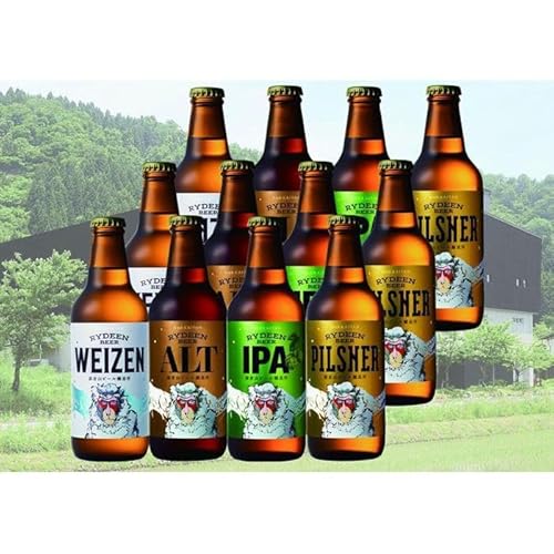 [定期便]南魚沼八海山の地ビール「ライディーンビール」4種×3本セット