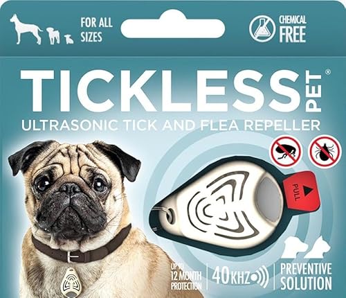 防虫「TICKLESS PET」【チックレス】電池式 使い切りタイプ 超音波 ガード ダニ マダニ ノミ 犬用 猫用 薬を使わない ペットにやさしい おさんぽ おでかけ アウトドア 首輪 アクセサリー リード ハーネス カラー 小型犬 中型犬 大型犬 ケア