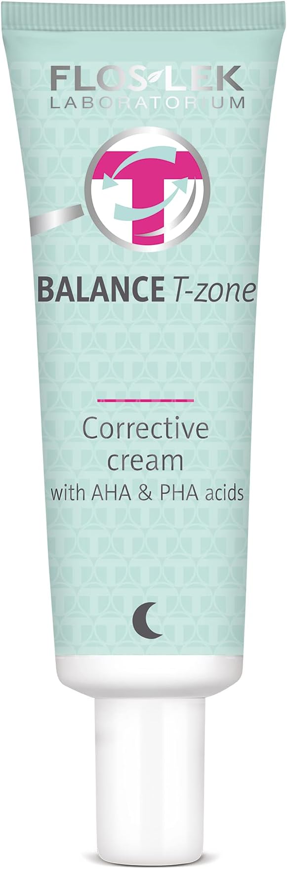 FLOSLEK Correcting Night Face Cream with AHA and PHA Acids, 50 ml, Mixed Skin Care with Imperfections, Perfect for Ages, Manufactured in EU