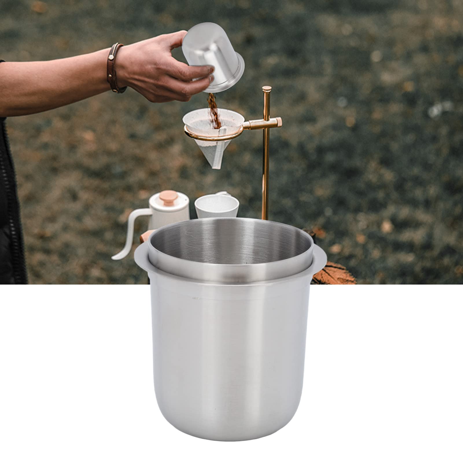 58mm Dosing Cup 150ml Espresso Coffee Portafilter Espresso Coffee Dosing Cup 58mm Stainless Steel Universal Accessrioes for Barista Home Cafe - Image 4