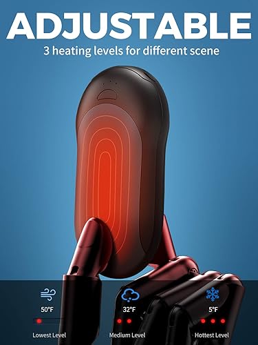 Miniatura 3 de OCOOPA - Calentadores de manos recargables (10000 mAH, calentador de manos eléctrico, 15 horas, portátil, para hombres y mujeres, camping al aire