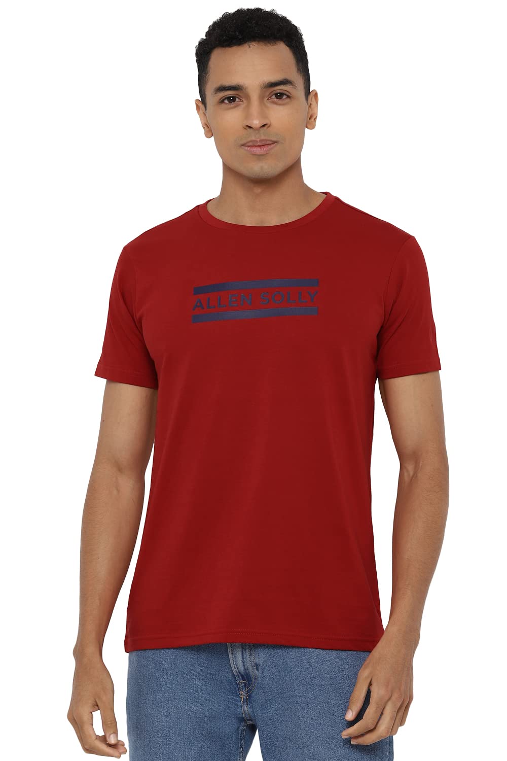 Allen SollyMen's 100% Cotton Regular Fit T-Shirt