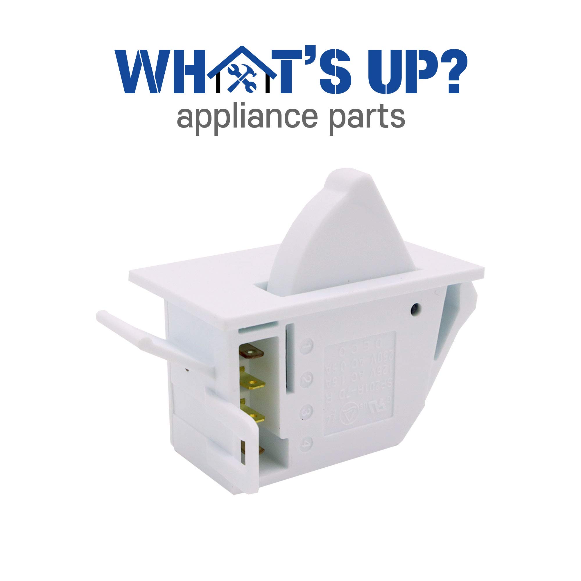[ What'Sup ] Da34-00041a Refrigerator Switch, Push Button, Hinge Lever, Automatic, White on Fridge.com - View 2