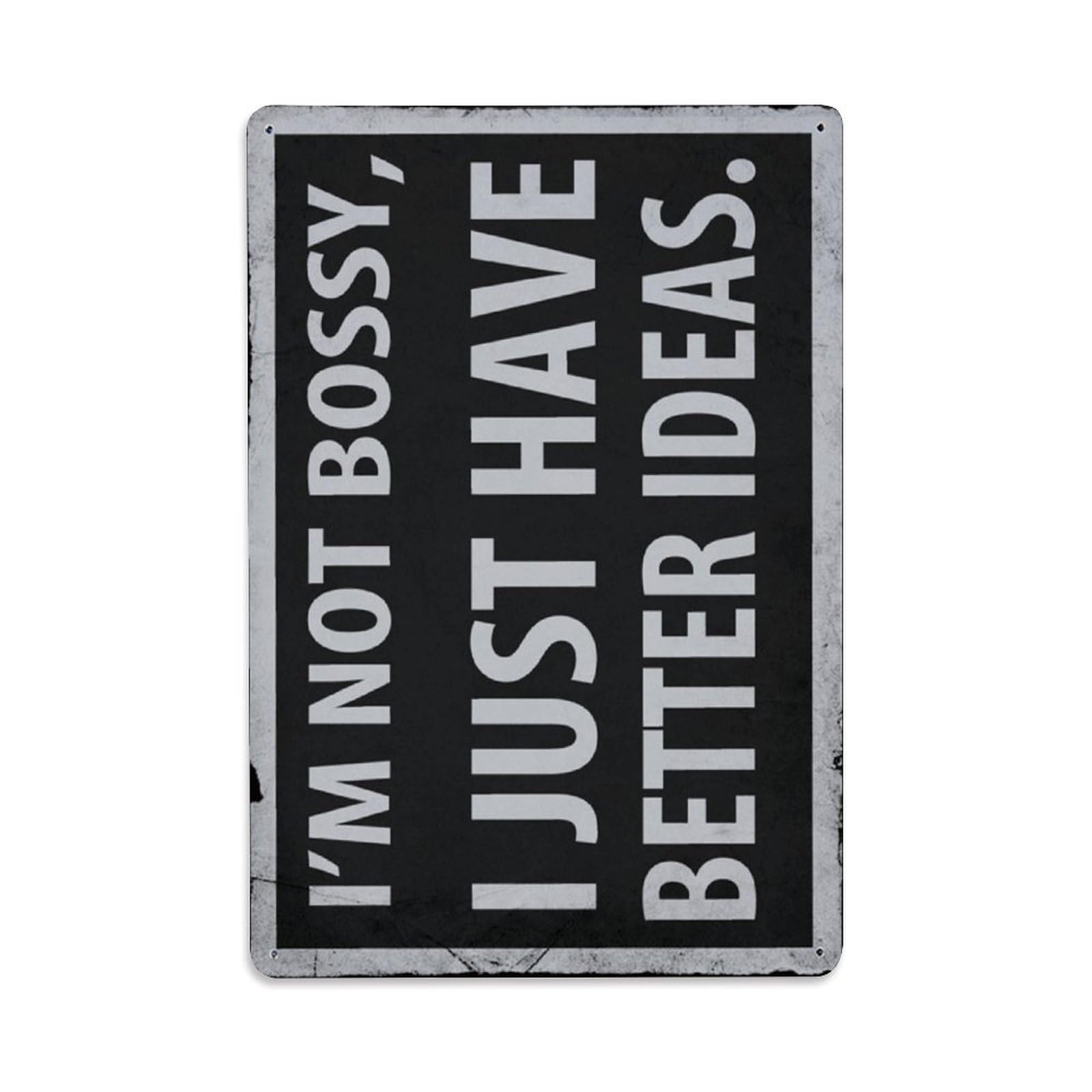 Ldfuieksufg Style Funny Office Slogan Vintage Rustic Metal Wall Sign Vintage Aluminium Metal Sign, Retro Wall Decor For Home, Bar, Garage & Farmhouse 30X20cm