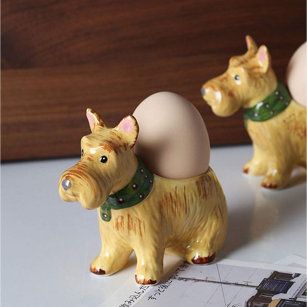 Fouets pour la cuisine COQUETIER mignon en céramique douce bouillies coquetier for le petit déjeuner Brunch forme Puppy Fouets à mélanger