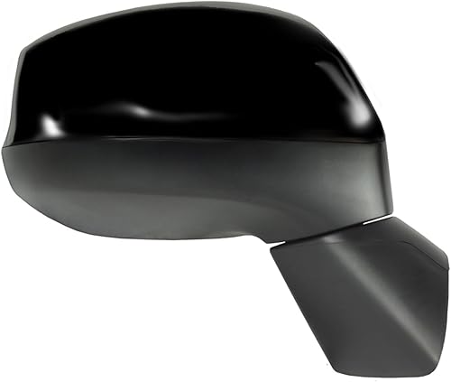 Fit System Espejo lateral del pasajero para Honda Civic Coupe, Civic Sedan, PTM negro, plegable, manual